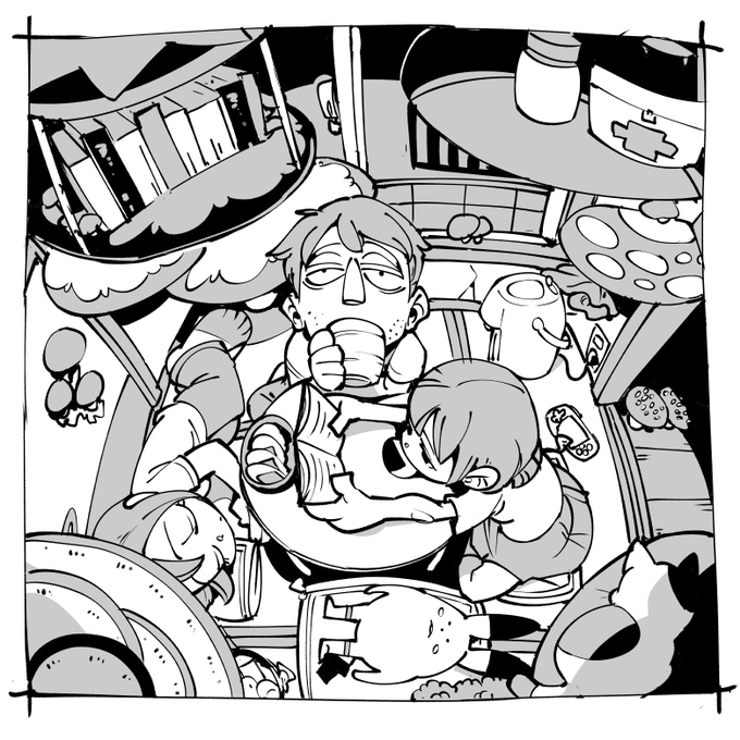 お絵かき:湿っぽい家 