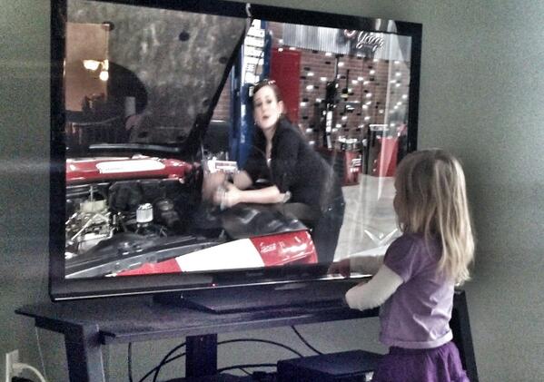 AllGirlsGarage's tweet photo. “@Car_Sick_Nick: Hey @TheJessiCombs , @Bogisgarage , and @CristyLee09 my little gear head princess is almost ready! http://t.co/eXBi2Gqhdv”