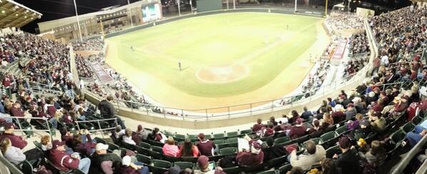 G Guerrieri (@coachgsoccer) on Twitter photo "@KAGSluke: Panorama of an awesome night and crowd for @Aggie_Baseball opening night at <a href="/TheScoop_OFBBP/">BlueBellPark</a>. " "@KAGSluke: Panorama of an awesome night and crowd for @Aggie_Baseball opening night at <a href="/TheScoop_OFBBP/">BlueBellPark</a>. "