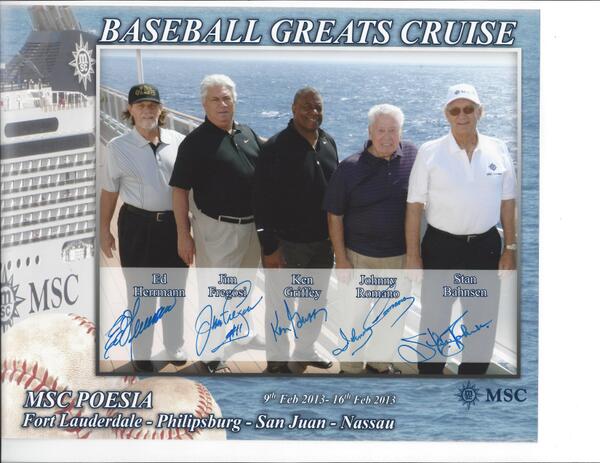 baherrmann's tweet image. Ed &amp;amp; I joined Jim and Joni on the 2013 Baseball Greats Cruise.  They are both on the Angels!  #edherrmann #jimfregosi