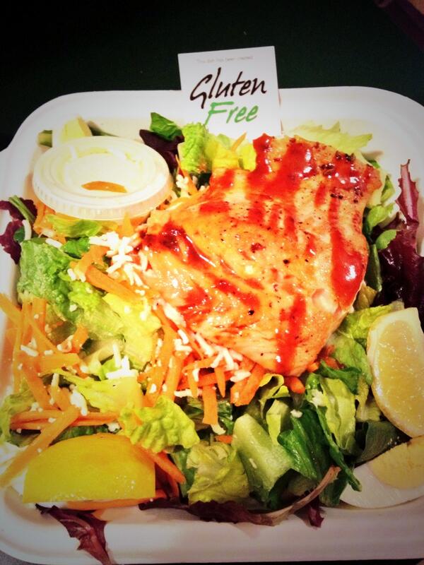 leadereater's tweet image. Going gluten free on V-Day with some salmon salad from @RugglesGreen in the  #houheights.