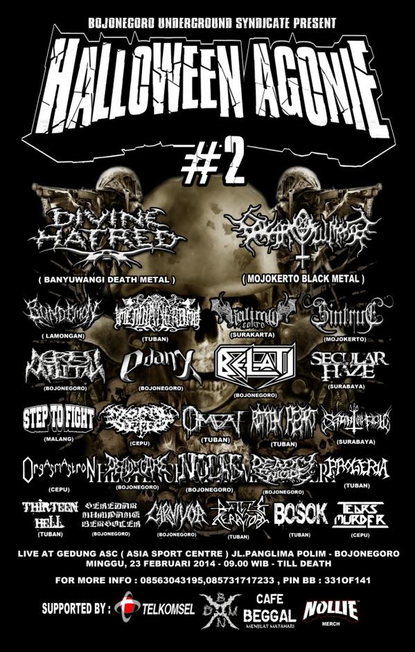 semifinal pamflet for HALLOWEEN AGONIE #2 BOJONEGORO. <a href="/DivineHatred_DM/">DivineHatred</a>  <a href="/SECULARHAZE_GC/">SECULAR HAZE</a>