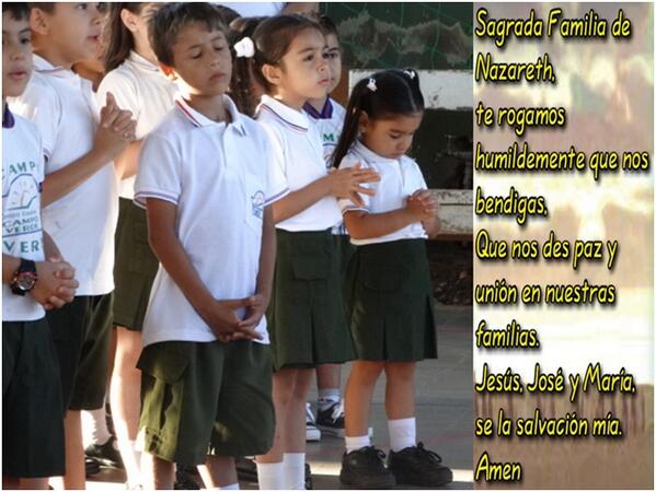 colecampoverde's tweet photo. Sagrada Flia. bendícenos y protégenos en este año lectivo 2014 http://t.co/kPco6KI1fV