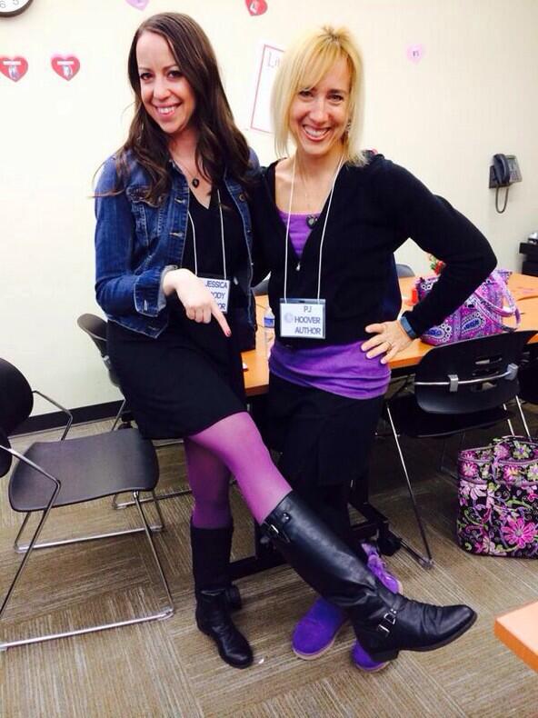 JessicaBrody's tweet photo. The sci-fi panel has now been dubbed the purple panel! @pj_hoover #MCBF2014 #TotallyDidntPlanThis http://t.co/JiuTJtRWwt