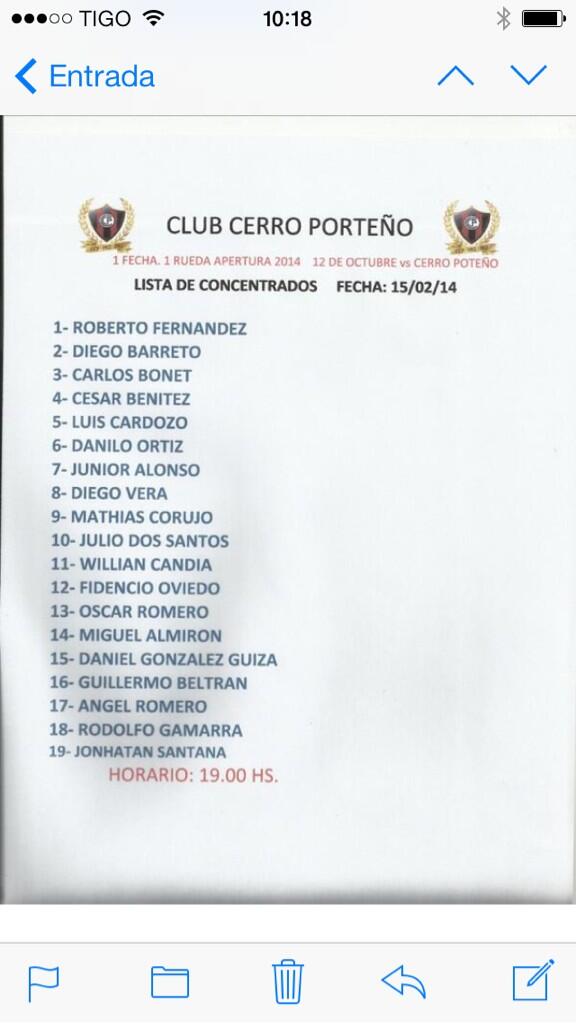 Arce no definió,el equipo pero va a concentrar a todos los titulares para el juego de mañana frente al 12 de Octubre