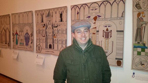 sjohn0000's tweet photo. Gary (and the bunnet) at the Tapestry of Scotland #makeupyourown http://t.co/8OyLtVLp9f