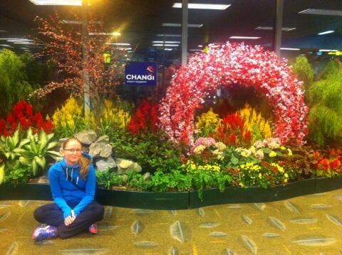 MisterFij's tweet photo. Passing through Singapore on the way to NZ. Martina making the orchids look pale!  #neverendingjourney http://t.co/oKT3bm0YXh