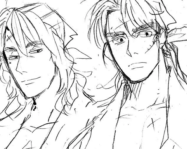 義と鬼、描きやすいけどやっぱり微妙にかっこよく描けない 