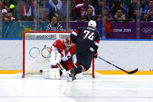 T.J. Oshie scores ALL FOUR of Team USA’s goals in shootout.
INCREDIBLE performance.