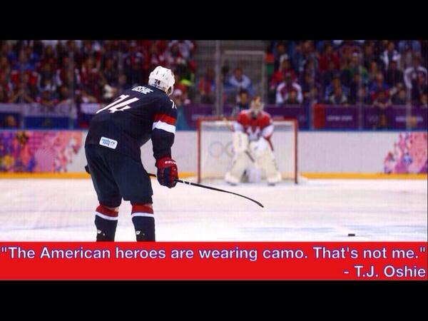 GongshowGear's tweet photo. When asked what it was like to be an American Hero, Oshie didn't hesitate and said this: http://t.co/7gI6lO2REn