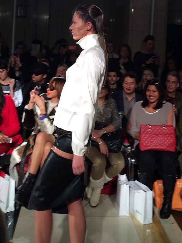 NOTJUSTALABEL's tweet image. BERNARD CHANDRAN @fyeahBC displays a classic tailored leather #AW14 collection @FashionScout