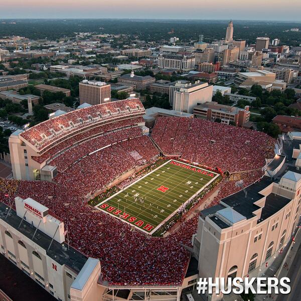 Huskers's tweet photo. .@NCAACathedrals 40 years, 3 National Championships, 20,000 fans, and around 250 consecutive sellouts later. #NoPlace http://t.co/KlhGJOYfby