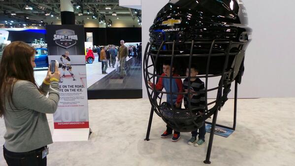 ChevroletCanada's tweet photo. Visiting #Chevrolet at the #AutoShow in Toronto? Get your Safe &amp; Fun hockey helmet photo! #CIAS14 #ChevyCIAS > http://t.co/FK0KgEDVDZ