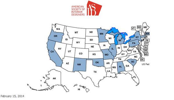 MiDC_Official's tweet photo. ASID Interior Design Legislation Map
#interiordesign #asid #midc http://t.co/giIY14XTIt