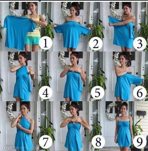 DiyTutoriales2's tweet image. Haz un vestidos con tus sudaderas grandes super facil.