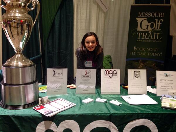 MoGolfTrail's tweet photo. Working hard at the St Louis Golf Show. http://t.co/JKwSgdkFrQ