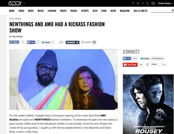 ilikenewthings's tweet photo. Check out our INTERVIEW with VICE :) thank you Taji !! @VICE  NEWTHINGS X AMO http://t.co/mhXgeCNG5F http://t.co/Leg7w4EaCN