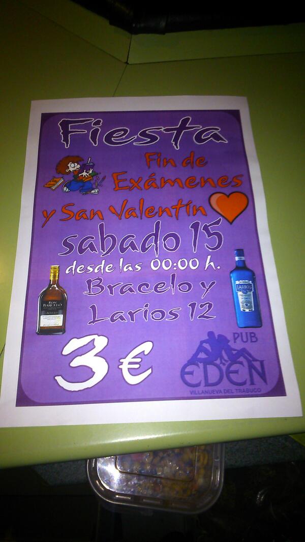AlbertoEden12's tweet photo. No lo olvidéis! Os esperamos!! http://t.co/DSW6t8runy