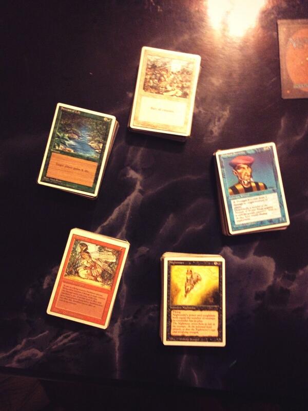 JenniferMorrill's tweet image. Going through my old #MTG cards from high school and found my old decks from over 10 years ago. #nostalgia