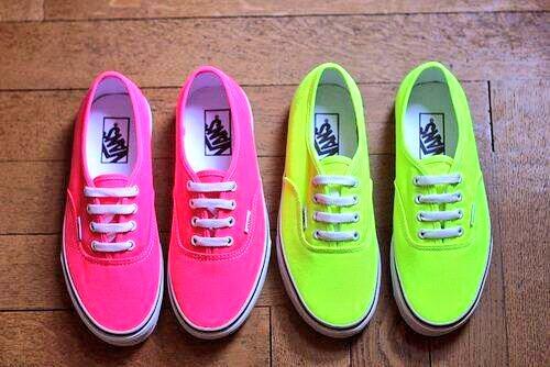 vans verde e rosa