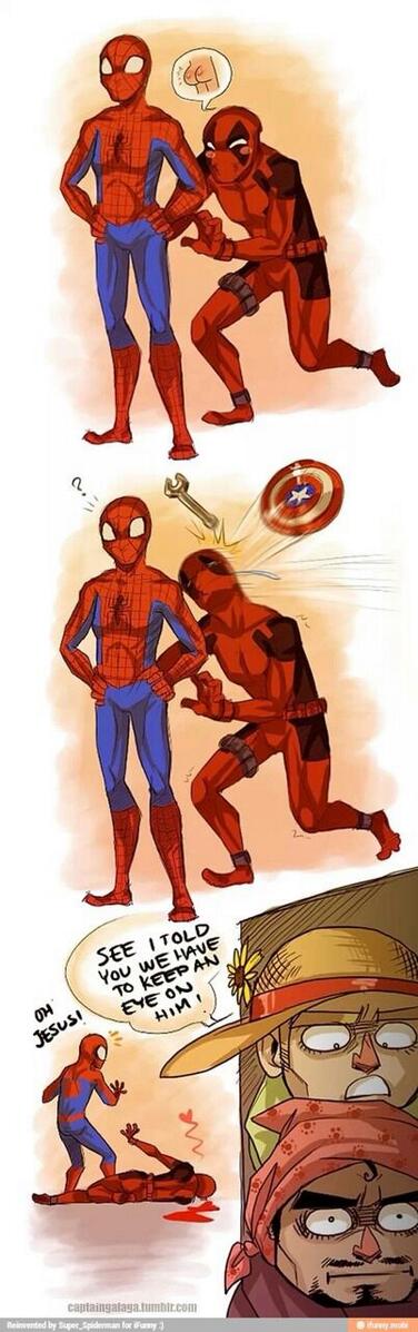 Anyone here ships SpideyPool too? :3 #Eru