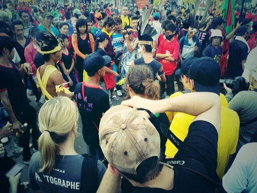 Tourist, backpackers.... all in one celebrating an international event, the Cap Go Meh of Singkawang.