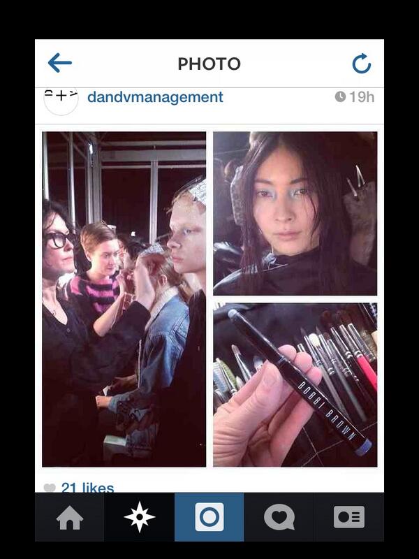 RT <a href="/dandvmanagement/">D+V Management</a> icy blue eye at @johnrochastore show. Great shadow stick <a href="/BobbiBrown/">BobbiBrown Cosmetics</a> ! #lfw #johnrocha #makeup