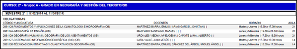GeoUGR's tweet photo. Horarios y profesorado para el 2º curso. Vuelven nombres clásicos como María Eugenia Urdiales o Jonathan Arias. http://t.co/lx9of2PHdy