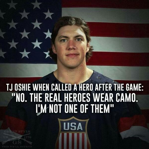 TeamUSAtroops's tweet image. TJ Oshie got it right!! Thank you TJ