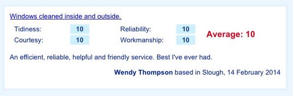 ClearvueWLondon's tweet image. Another great review (via Checkatrade) for Clearvue Cleaning Ltd #domestic #windowcleaning #Berkshire #perfect10