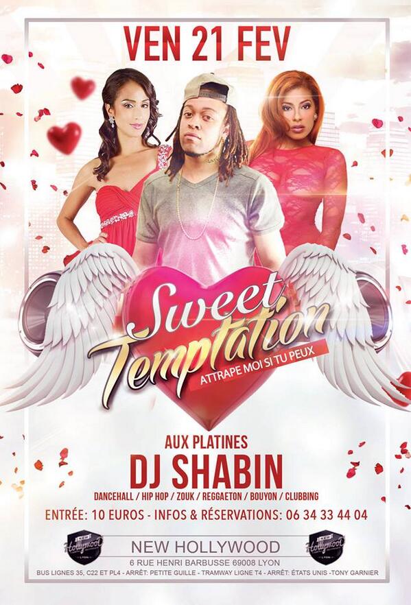 DemStyleEvents's tweet photo. RDV AU NEW HOLLYWOOD (Lyon 8ème) - SWEET TEMPTATION - DJ SHABIN AUX PLATINES. 
http://t.co/3RIgPJqdp4