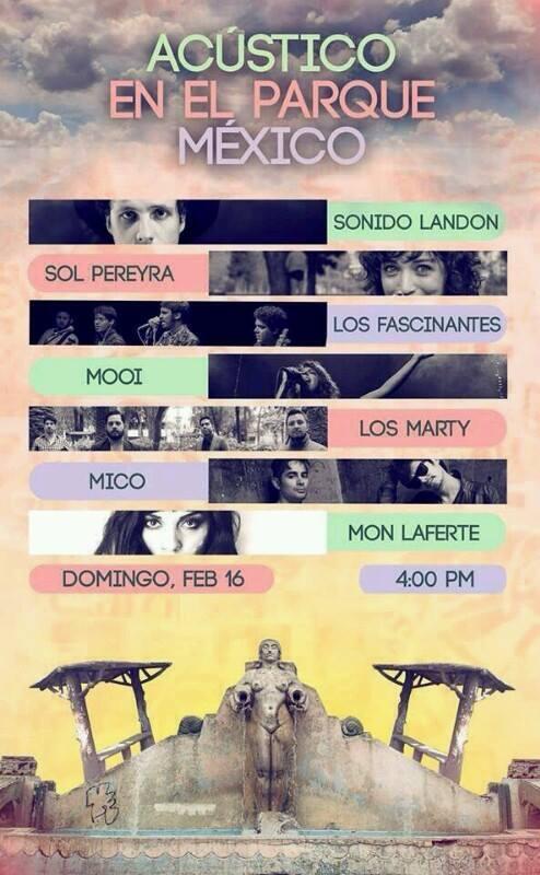 showcasemx's tweet photo. Hoy Acustico en el Parque México @sonidolandon @solsolito @losfascinantes @ReneeMooi @losmarty @MICOmusic @monlaferte http://t.co/qnDBCLjGRd