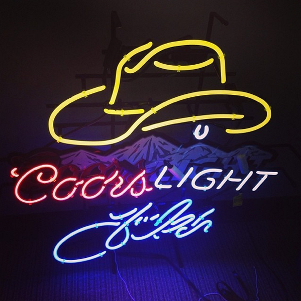 My new neon sign courtesy of @CoorsLight. #neoncowboy #NightTrainTour instagram.com/p/kYKBTTn1l9
