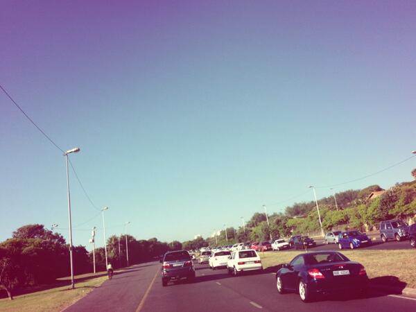 Just another traffic morning on our way to work