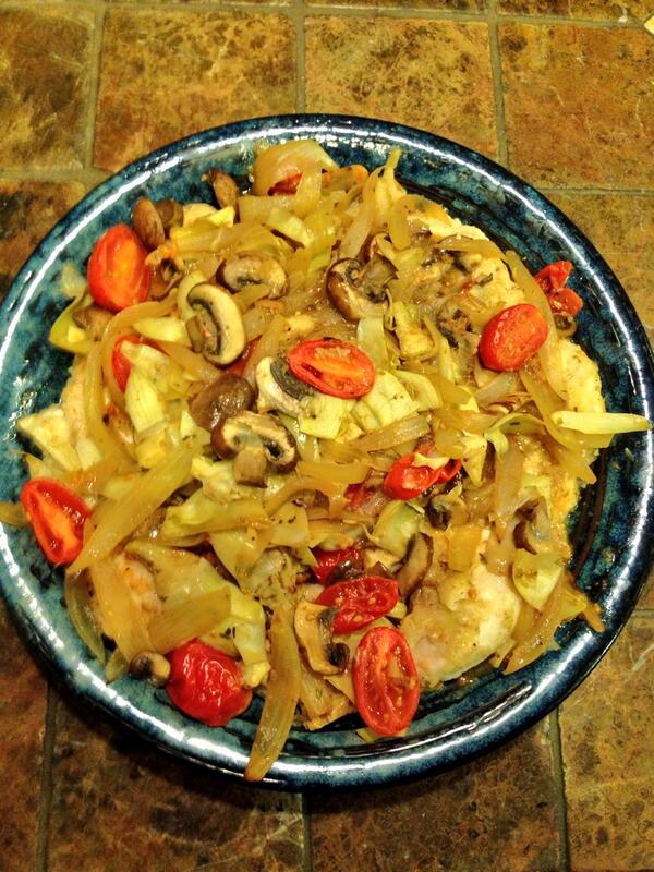 rlitner's tweet photo. Sicilian chicken from @susiefishbein Kosher by Design cookbook - with white wine of course! http://t.co/uwkcUm4UBP