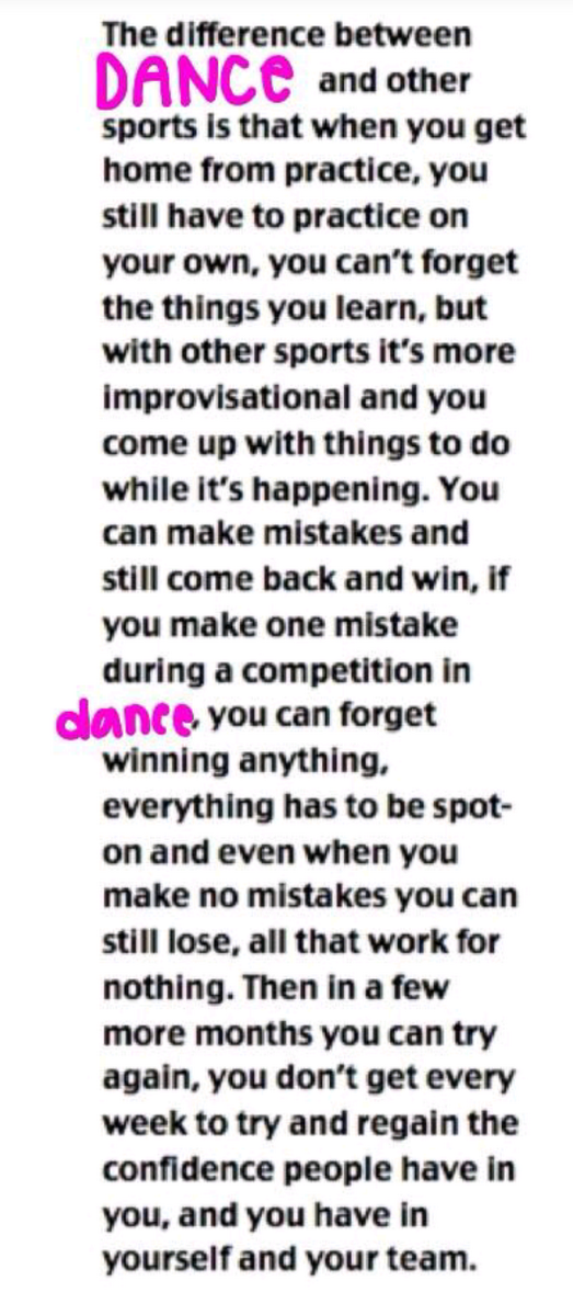 Dancetipsforyou's tweet image. The accurate difference between dance and other sports
