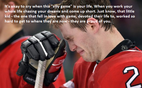 It's okay to cry when this "silly game" is your life. #wordstoliveby