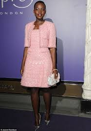<a href="/Lupita_Nyongo/">Lupita Nyong'o</a> in beautiful pink tweed at the BAFTA Noinees Dinner on Saturday night...feel a Spring trend coming on!