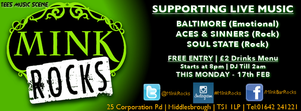 Tonight! 9pm on the button! - <a href="/SoulStateRock/">Soul State</a> | <a href="/baltimoreuk/">BALTIMORE</a> - @lovembro | @TeessideTreats | <a href="/TeesMusicScene/">Tees Music Scene</a>