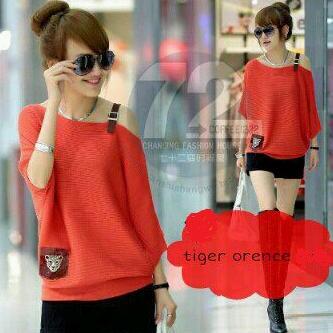 Orange tiger - 30rb rajut all size Pin: 27A8827D  Sms-Wa: 08978538956