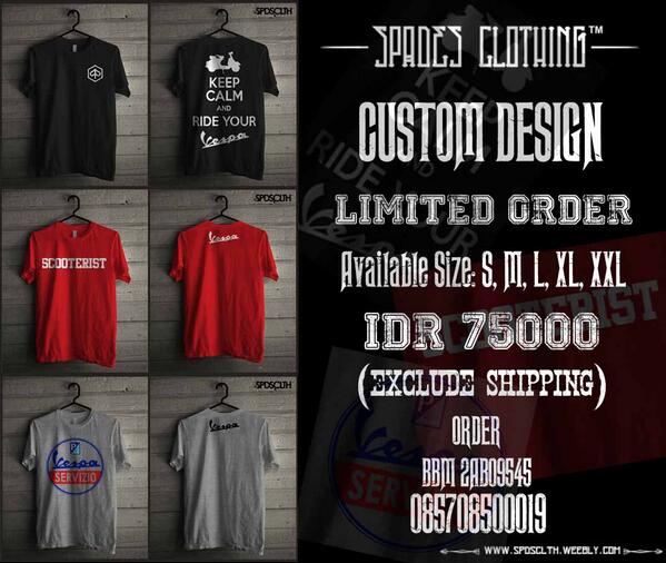 ClothingClinic's tweet photo. @move_sumut CUSTOM DESIGN, IDR 75K (EXCLUDE ONGKIR), COTTON COMBED 30S, RUBBER SABLON http://t.co/RFnRWhzM1T