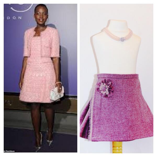 Pastel pink Tweed at the BAFTAS! One for the little girls 'KILTED Girls Ruffle Kilted Skirt' andreamcshannonkilts.co.uk