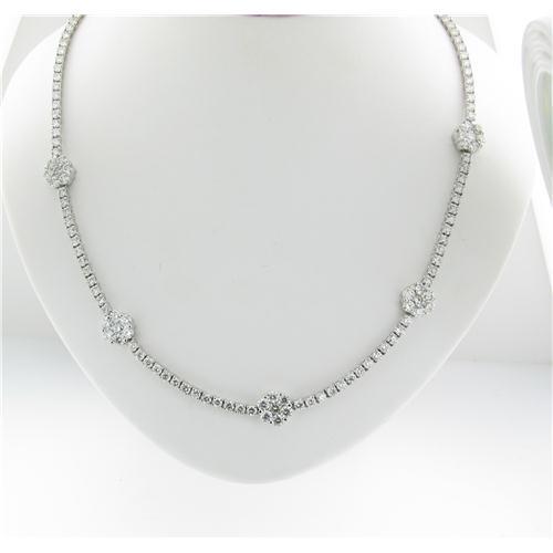 diamondringsbr's tweet photo. 18k ladies Diamond floral necklace 17" long , 9.55ct  http://t.co/CVKCOTZaK5 #Diamond #Necklace #Bocaraton #Florida http://t.co/kY6PcEahxp