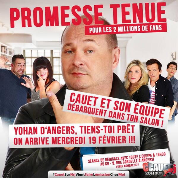nikoanimateur's tweet image. #CauetSurNRJàANGERS J-2 @cauetofficiel @Marion_officiel @JulieOfficiel26  @jeffnrjcauet @GueguetteOff @Amir_officiel