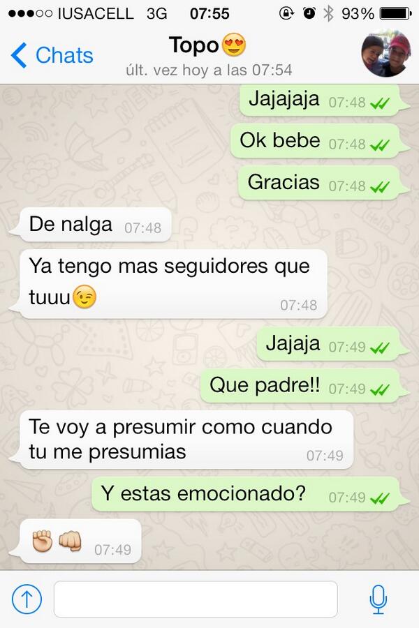 reepadilla's tweet photo. @carlos_ochoaa Aww cosita!! Se emociona porque tiene más seguidores en IG que yo 😘 http://t.co/WQU4iqnfBx