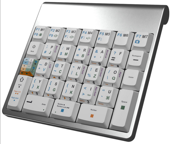 FrogPadInc's tweet photo. Here is a photo of the #FrogPad2 without a cover! #bluetoothkeyboard! #OneHandKeyboard! http://t.co/hBnVQW73ri