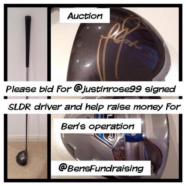 Auction ends in less than 3 hours. £750 is highest bid. Please RT <a href="/PaulMac69/">Paul McDonnell</a> <a href="/JustinRose99/">Justin ROSE</a> <a href="/JRchallenge1/">JRchallenge</a>
