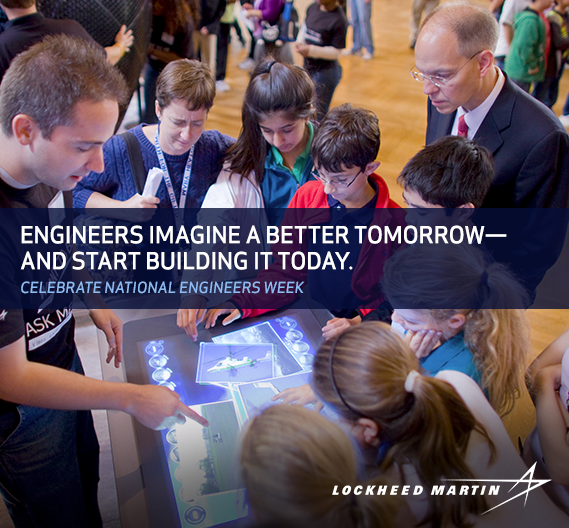 LockheedMartin's tweet photo. Happy #eweek2014! RT to celebrate engineers who inspire a brighter future: http://t.co/Wei6tE5iIb http://t.co/D3X8Ez3339