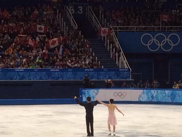 TeamCanada's tweet photo. Another brilliant performance from Tessa Virtue and Scott Moir. #WeAreWinter http://t.co/3T08E14Qtk