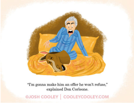 ¡Muy chulo! <a href="/CooleyUrFaceOff/">Josh Cooley</a>  reinventa pelis no aptas para niños a través de la ilustración > ow.ly/tHNKg